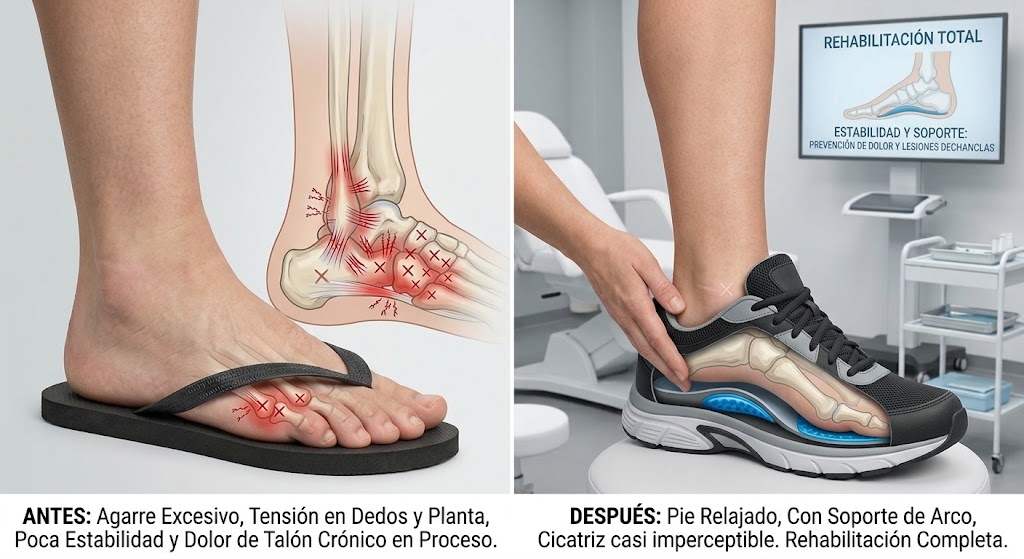 El peligro silencioso de las chanclas